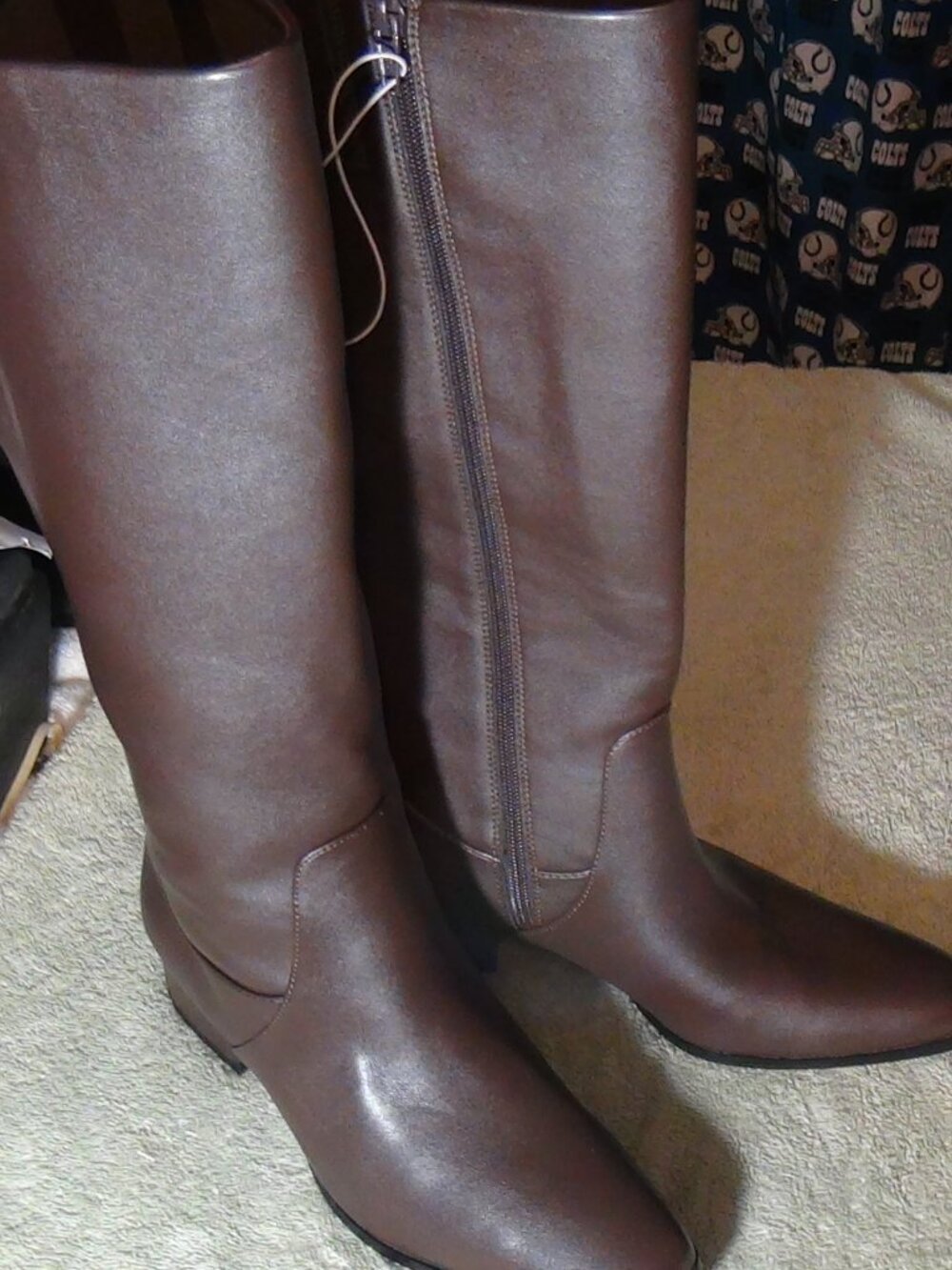Women’s Rhi Boots Knee High Full ZIP Brown Size 7.5– Universal Thread